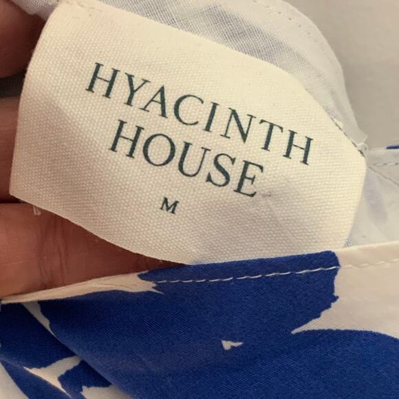 HYACINTH HOUSEBlue Floral One Shoulder Sybil Maxi Dress size medium - Picture 5 of 9